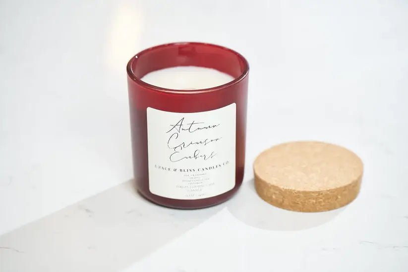 Autumn Crimson Embers - Grace & Bliss Candles Co.,LLC.