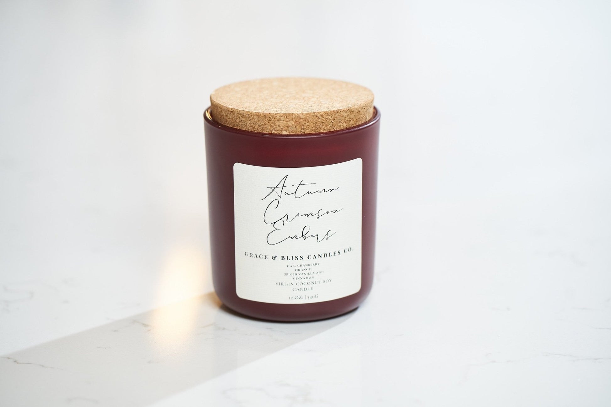Autumn Crimson Embers - Grace & Bliss Candles Co.,LLC.