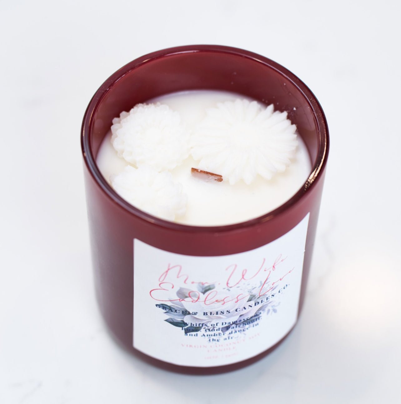 "Mom, Wife: Endless Love" 🤍🩷 - Grace & Bliss Candles Co.,LLC.