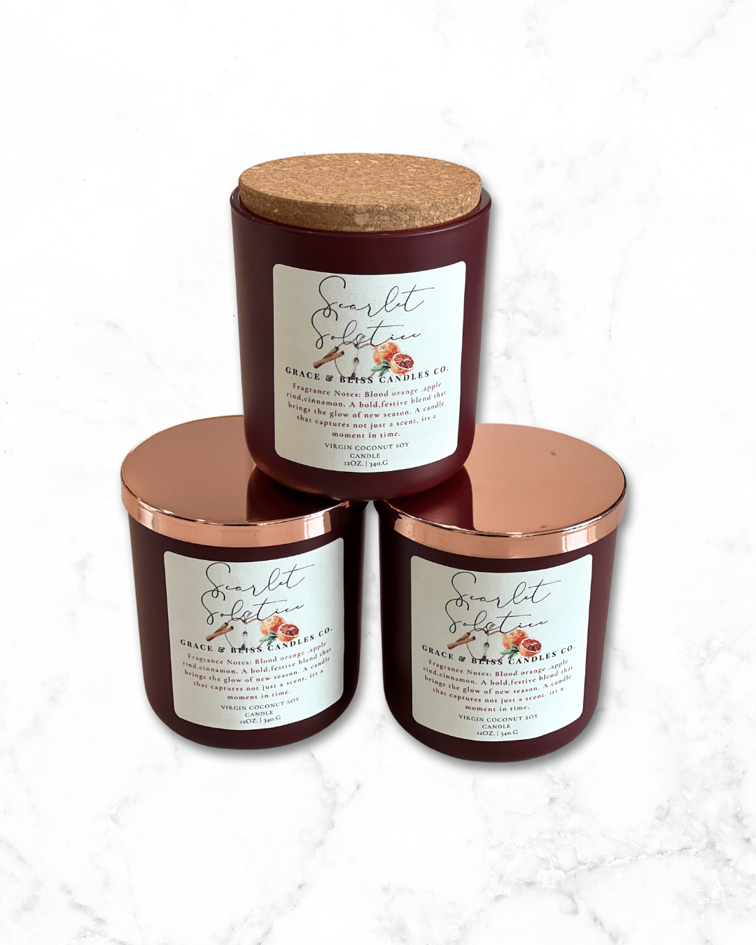 Scarlet Solstice - Grace & Bliss Candles Co.,LLC.